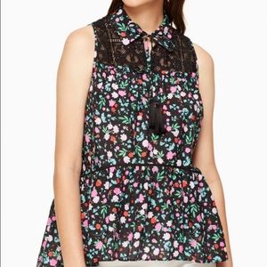 Kate Spade greenhouse lace yoke top Sz. S NWT